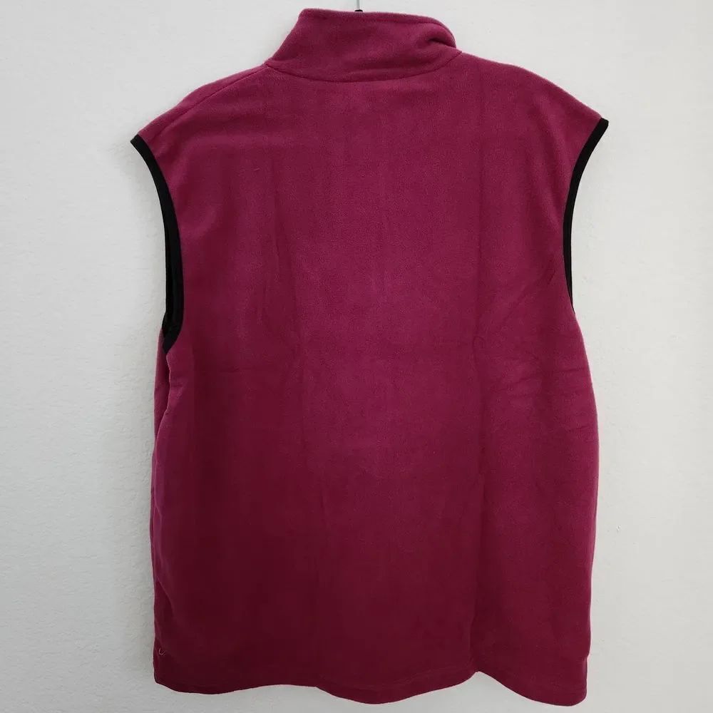 Nugget Casino Resort Unisex Magenta Fleece Vest Full Front Zip Zip Pockets Large - Picture 7 of 7